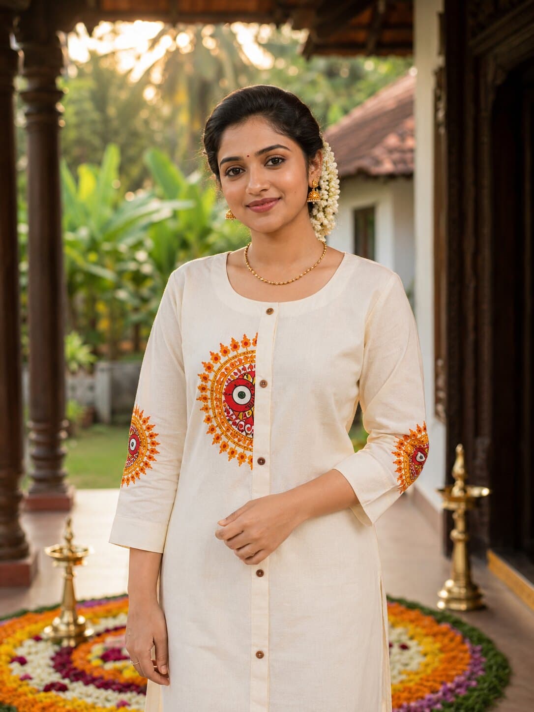 Close-up of Mizhy embroidery detail